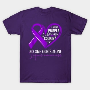 I wear purple for my cousin lupus awareness T-Shirt